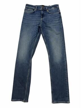 Hugo Boss Delaware Slim Fit Jeans Mid Wash Blue Aqua Size 32 W | 32 L